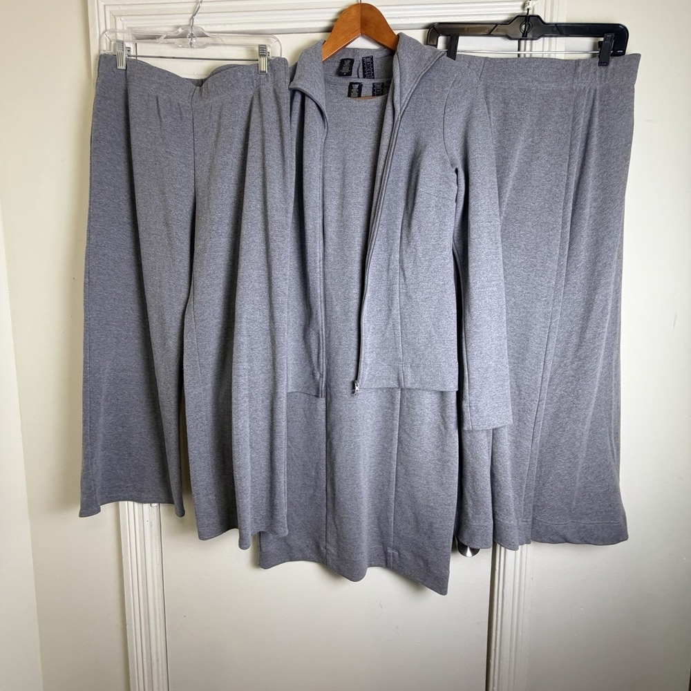 Lukastyle Stylish 4 Pc Set M Jacket Maxi Skirt Dress Pants In Gray Mix Match